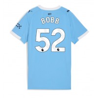 Stroje piłkarskie Manchester City Oscar Bobb #52 Koszulka Podstawowej dla damskie 2025-26 Krótki Rękaw